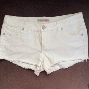 Cut-off White Jean Shorts